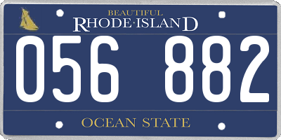 RI license plate 056882