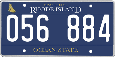 RI license plate 056884