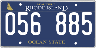 RI license plate 056885