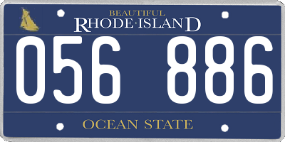 RI license plate 056886