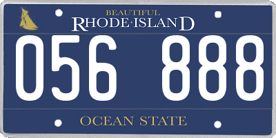 RI license plate 056888
