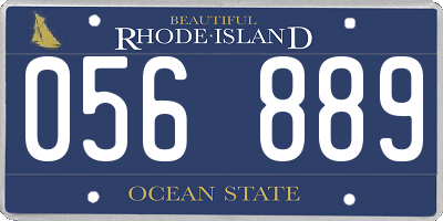 RI license plate 056889