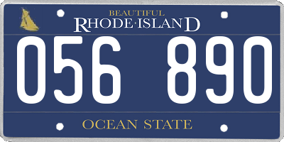 RI license plate 056890