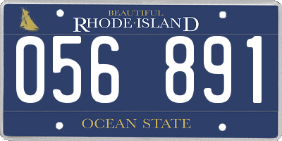 RI license plate 056891