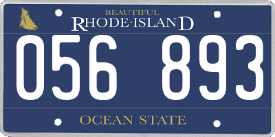 RI license plate 056893