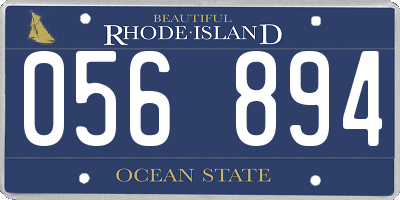 RI license plate 056894