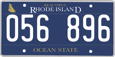 RI license plate 056896
