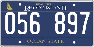 RI license plate 056897