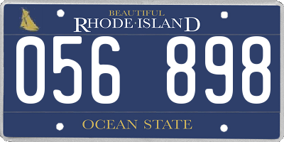 RI license plate 056898
