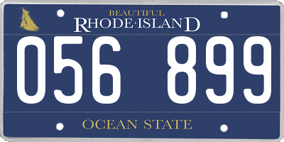 RI license plate 056899