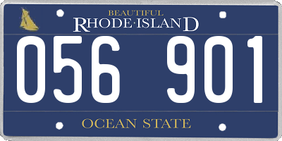 RI license plate 056901