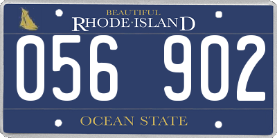 RI license plate 056902