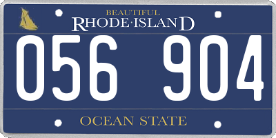 RI license plate 056904