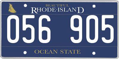 RI license plate 056905
