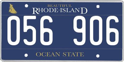 RI license plate 056906