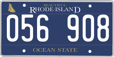 RI license plate 056908
