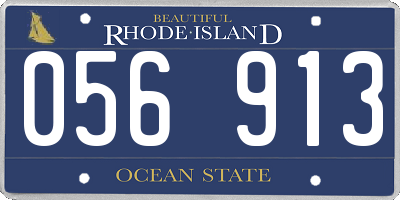 RI license plate 056913