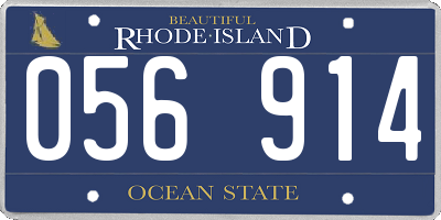 RI license plate 056914