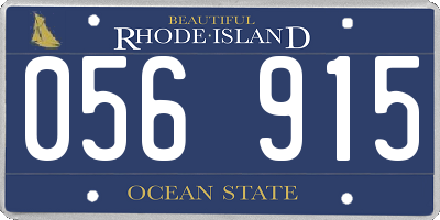 RI license plate 056915