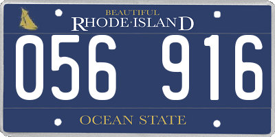 RI license plate 056916