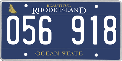 RI license plate 056918