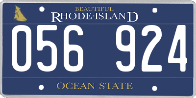 RI license plate 056924