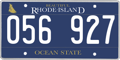 RI license plate 056927