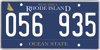 RI license plate 056935