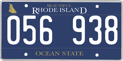RI license plate 056938