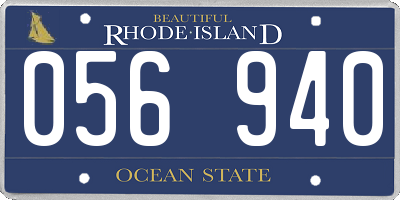 RI license plate 056940