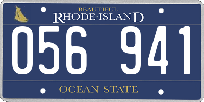 RI license plate 056941