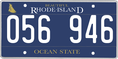 RI license plate 056946