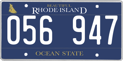 RI license plate 056947