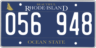 RI license plate 056948