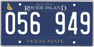 RI license plate 056949