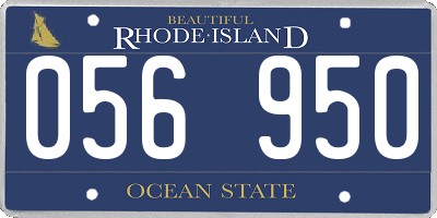 RI license plate 056950