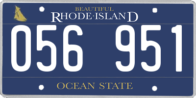 RI license plate 056951