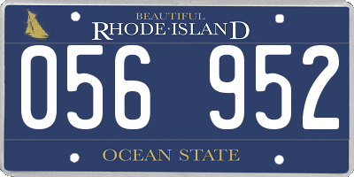 RI license plate 056952