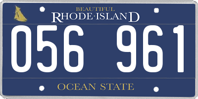 RI license plate 056961