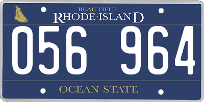 RI license plate 056964