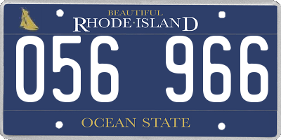 RI license plate 056966