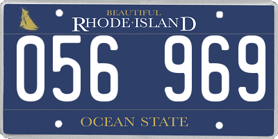RI license plate 056969