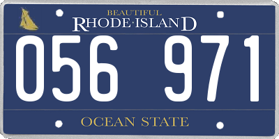 RI license plate 056971