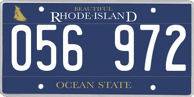 RI license plate 056972