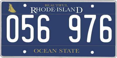 RI license plate 056976