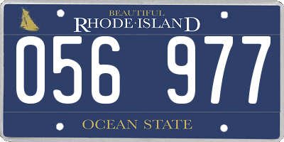 RI license plate 056977