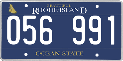 RI license plate 056991