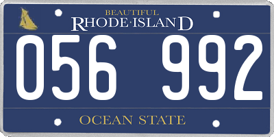 RI license plate 056992