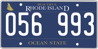 RI license plate 056993