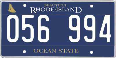 RI license plate 056994